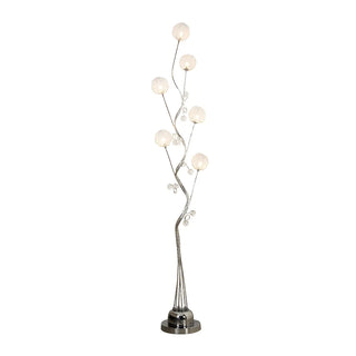 Artistic  Sliver Branch and Chrysanthemum Floor Lamp Zawala Image - 3