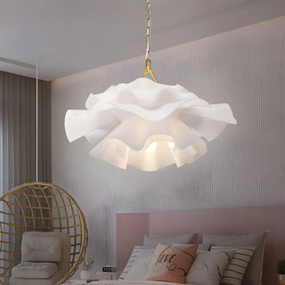 ZOWALA - Art Deco White Abstract Flowing Bedroom Pendant Light Image - 2