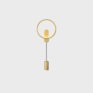 Art Circular Dimmable Metal Ambient Wall Light Gold Zawala Image - 10