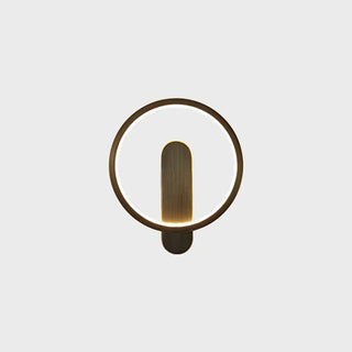Art Circular Dimmable Metal Ambient Wall Light Gold Zawala Image - 11