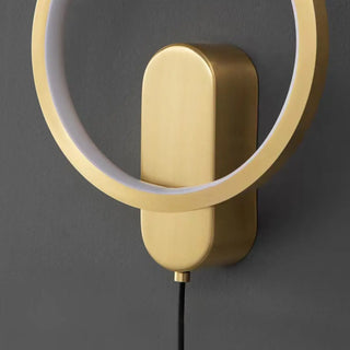 Art Circular Dimmable Metal Ambient Wall Light Gold Zawala Image - 13