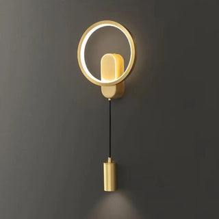 Art Circular Dimmable Metal Ambient Wall Light Gold Zawala Image - 5