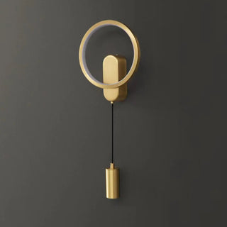Art Circular Dimmable Metal Ambient Wall Light Gold Zawala Image - 6