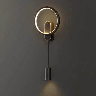 Art Circular Dimmable Metal Ambient Wall Light Gold Zawala Image - 7