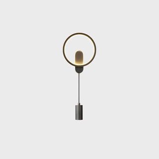 Art Circular Dimmable Metal Ambient Wall Light Gold Zawala Image - 9