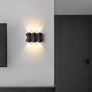 ZOWALA - Contemporary Art Wavy Metal LED Wall Light Warm Light Image - 1