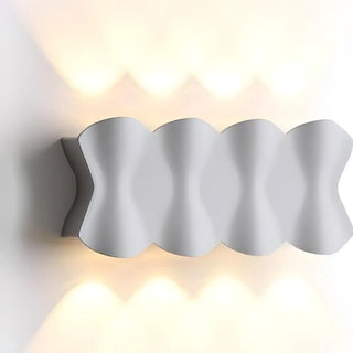 ZOWALA - Contemporary Art Wavy Metal LED Wall Light Warm Light Image - 10