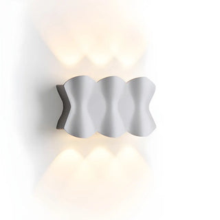 ZOWALA - Contemporary Art Wavy Metal LED Wall Light Warm Light Image - 11