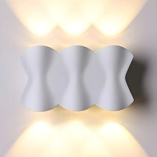 ZOWALA - Contemporary Art Wavy Metal LED Wall Light Warm Light Image - 12