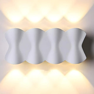 ZOWALA - Contemporary Art Wavy Metal LED Wall Light Warm Light Image - 13