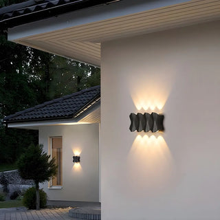 ZOWALA - Contemporary Art Wavy Metal LED Wall Light Warm Light Image - 2