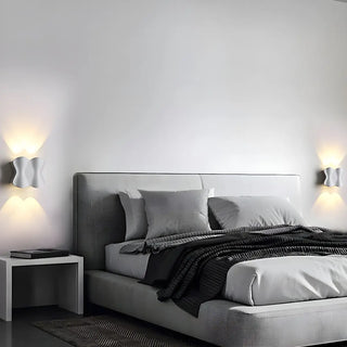 ZOWALA - Contemporary Art Wavy Metal LED Wall Light Warm Light Image - 20