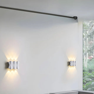 ZOWALA - Contemporary Art Wavy Metal LED Wall Light Warm Light Image - 21