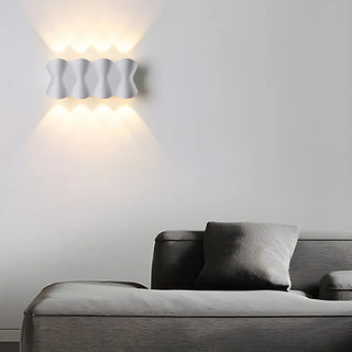 ZOWALA - Contemporary Art Wavy Metal LED Wall Light Warm Light Image - 22