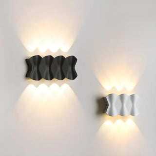 ZOWALA - Contemporary Art Wavy Metal LED Wall Light Warm Light Image - 3