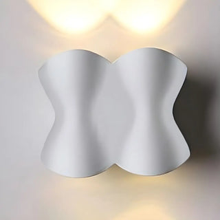 ZOWALA - Contemporary Art Wavy Metal LED Wall Light Warm Light Image - 5