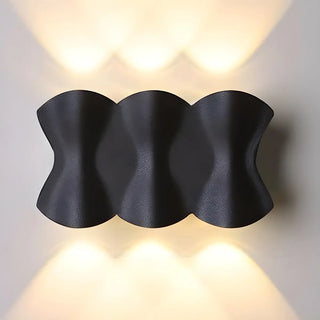 ZOWALA - Contemporary Art Wavy Metal LED Wall Light Warm Light Image - 7