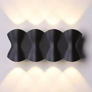 ZOWALA - Contemporary Art Wavy Metal LED Wall Light Warm Light Image - 8