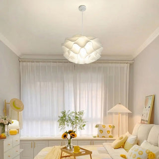 ZOWALA - Art Organic White Flowing Cloud Bedroom Pendant Light Image - 4