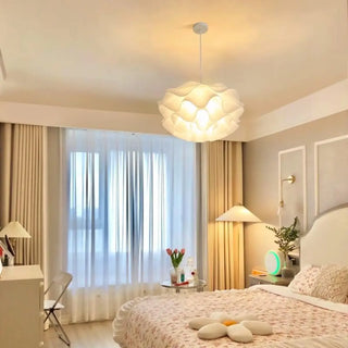ZOWALA - Art Organic White Flowing Cloud Bedroom Pendant Light Image - 5