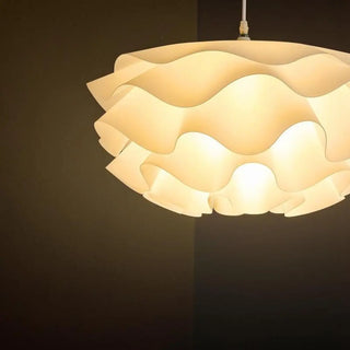 ZOWALA - Art Organic White Flowing Cloud Bedroom Pendant Light Image - 9