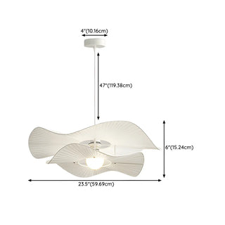 ZOWALA - Artistic Organic Wave Pendant Light Fabric Living Room #size