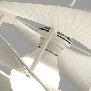 ZOWALA - Artistic Organic Wave Pendant Light Fabric Living Room Image - 6