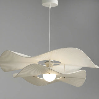 ZOWALA - Artistic Organic Wave Pendant Light Fabric Living Room Image - 9
