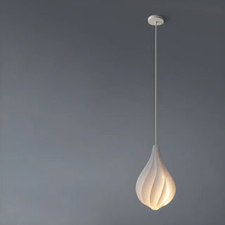 Artistic Dining Room White Teardrop Pendant Light Zawala Image - 12