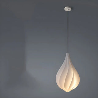 Artistic Dining Room White Teardrop Pendant Light Zawala Image - 13