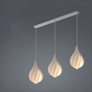 Artistic Dining Room White Teardrop Pendant Light Zawala Image - 14