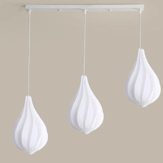 Artistic Dining Room White Teardrop Pendant Light Zawala Image - 6