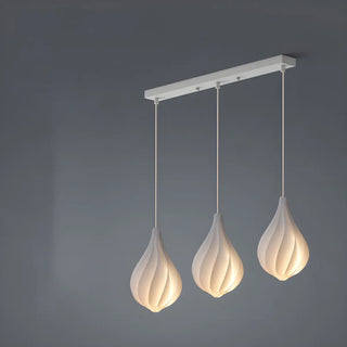 Artistic Dining Room White Teardrop Pendant Light Zawala Image - 7