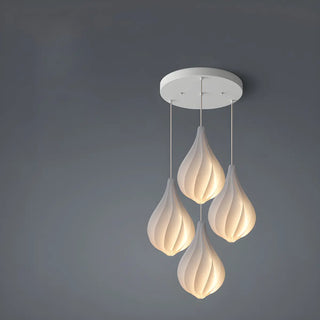 Artistic Dining Room White Teardrop Pendant Light Zawala Image - 8