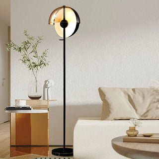 ZOWALA - Artistic Black Glass Rotating Theia Floor Lamp Image - 1