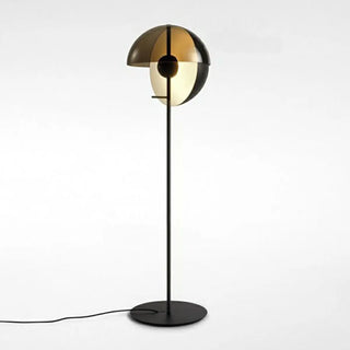 ZOWALA - Artistic Black Glass Rotating Theia Floor Lamp Image - 10