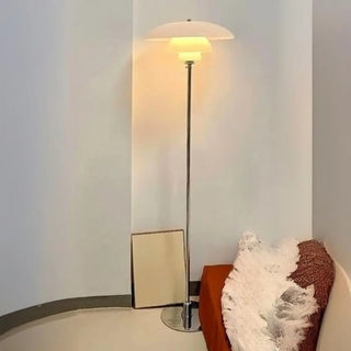 ZOWALA - Artistic Black Glass Rotating Theia Floor Lamp Image - 3