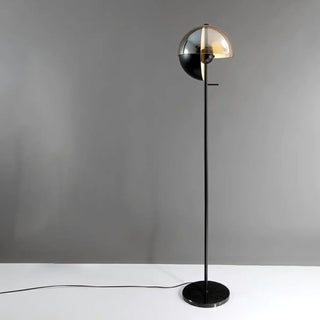 ZOWALA - Artistic Black Glass Rotating Theia Floor Lamp Image - 8