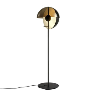 ZOWALA - Artistic Black Glass Rotating Theia Floor Lamp Image - 9