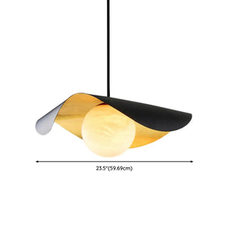 Postmodern Curved Metal Artistic Bedroom Pendant Light Zawala Image - 11