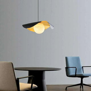 Postmodern Curved Metal Artistic Bedroom Pendant Light Zawala Image - 2