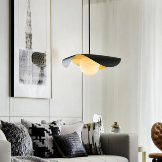 Postmodern Curved Metal Artistic Bedroom Pendant Light Zawala Image - 3