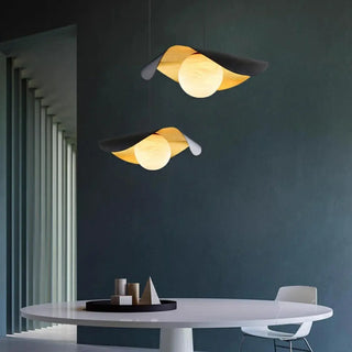 Postmodern Curved Metal Artistic Bedroom Pendant Light Zawala Image - 4