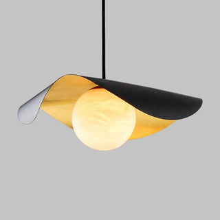 Postmodern Curved Metal Artistic Bedroom Pendant Light Zawala Image - 5