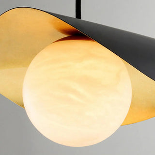 Postmodern Curved Metal Artistic Bedroom Pendant Light Zawala Image - 7