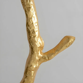 Artistic Blue Feather Gold Branch Base Floor Lamp Zawala Image - 7