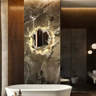 ZOWALA - Artistic Geometric LED Bathroom Vanity Mirror Light Image - 1