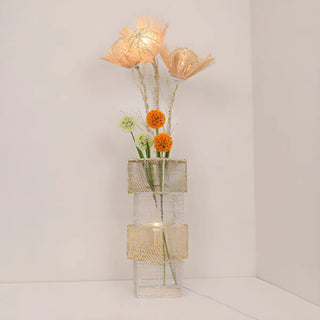Artistic Cylinder Rattan Wooden Column Floor Lamp Zawala Image - 12