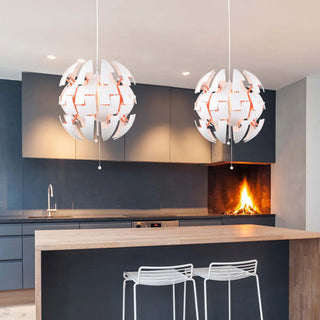 ZOWALA - Modern Artistic Dining Room Green Sphere Pendant Light Image - 3