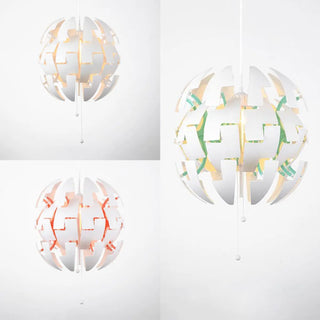 ZOWALA - Modern Artistic Dining Room Green Sphere Pendant Light Image - 4